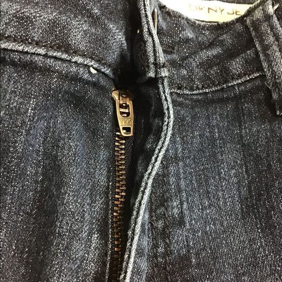 DKNY Denim Jeans High Waist Straight Leg Dark Wash Jeans Size 14 - Picture 9 of 16